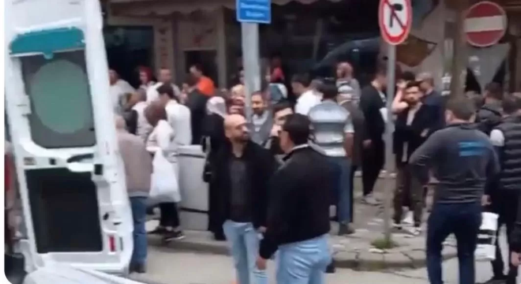 Cadde üzerinde tabanca ile vurulan kadın yaralandı