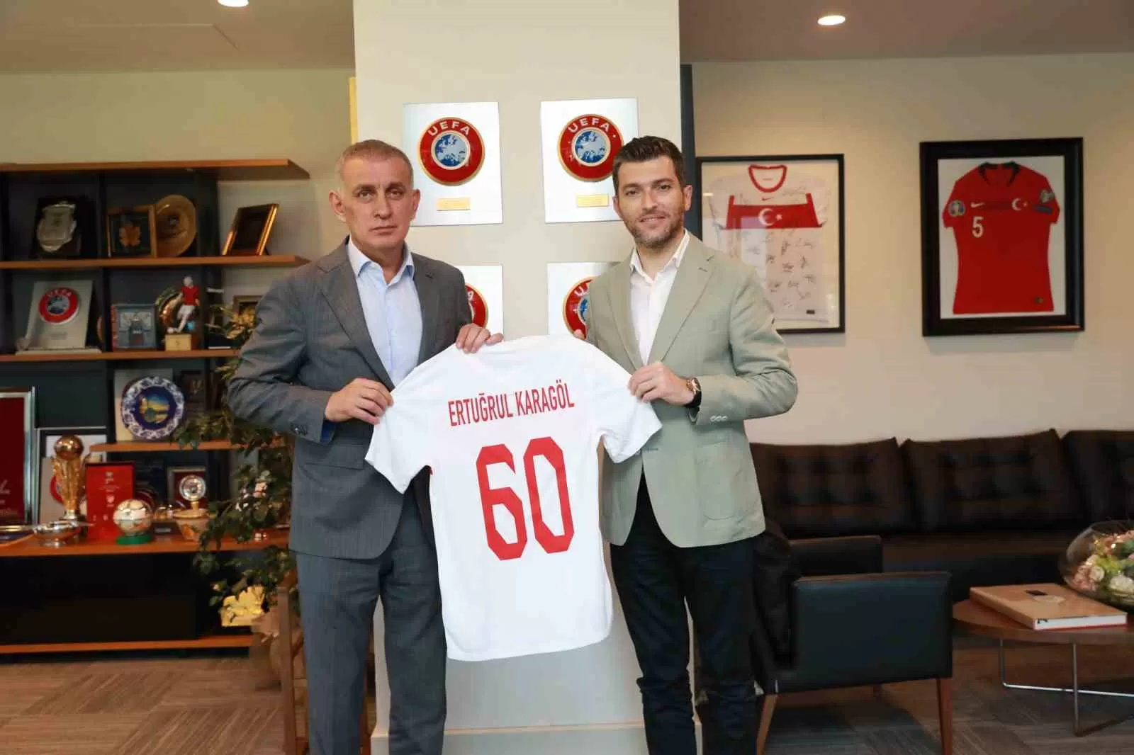 Erbaa Belediye Başkanı Karagöl, TFF Başkanı Hacıosmanoğlu’nu ziyaret etti