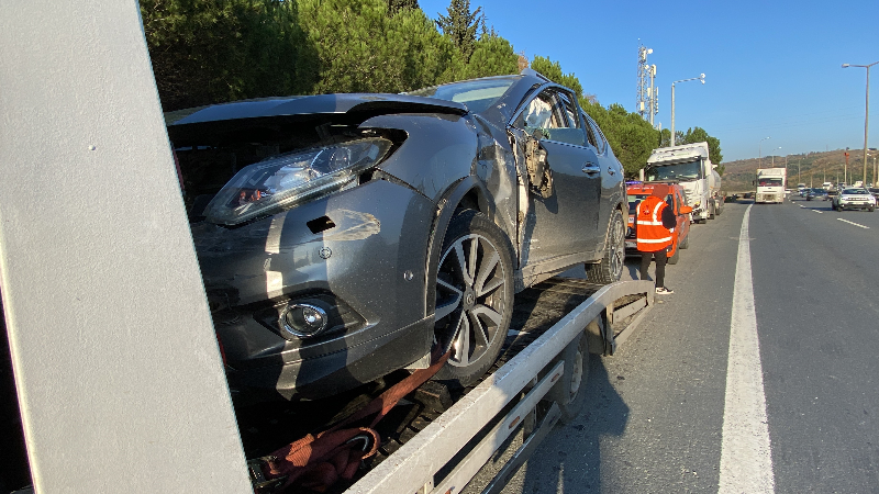 Kimyasal madde yüklü tanker kaza yaptı