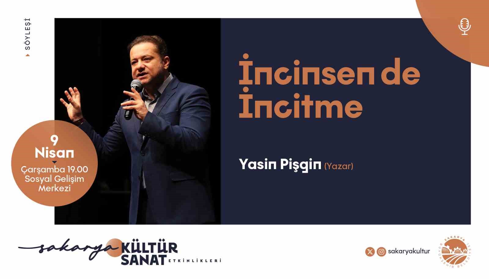 Sakarya Büyükşehir kültür sanat etkinlikleri söyleşiyle devam edecek
