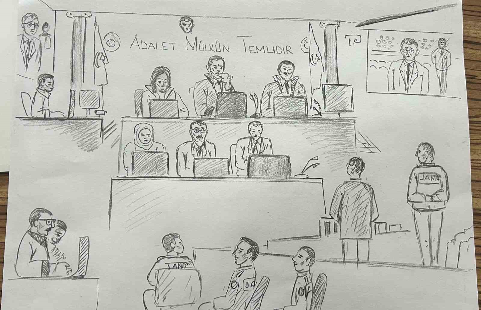 İhlas Haber Ajansı adliye ressamı İmamoğlu’nun ifadelerini böyle çizdi
