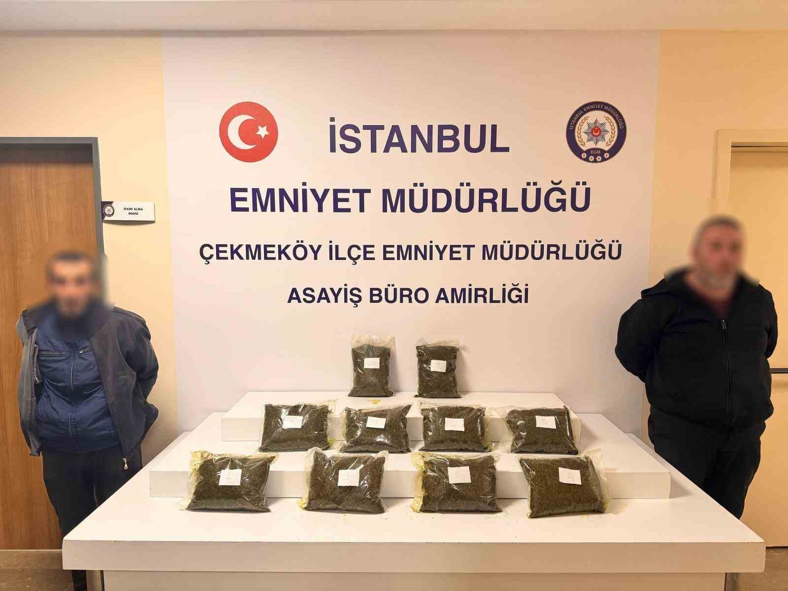 Çekmeköy’de bir araçtan 10 kilo bonzai çıktı
