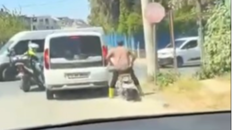 Polisi peşine taktı, özür diledi!