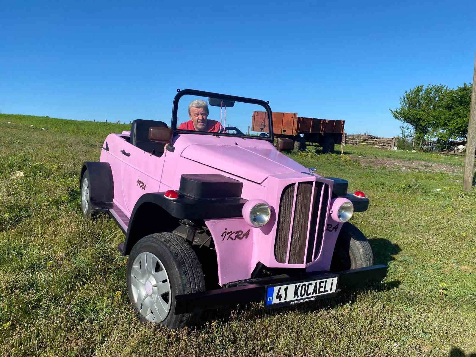 Çapa makinesi motoruyla klasik otomobil yaptı: Gören bir daha dönüp bakıyor