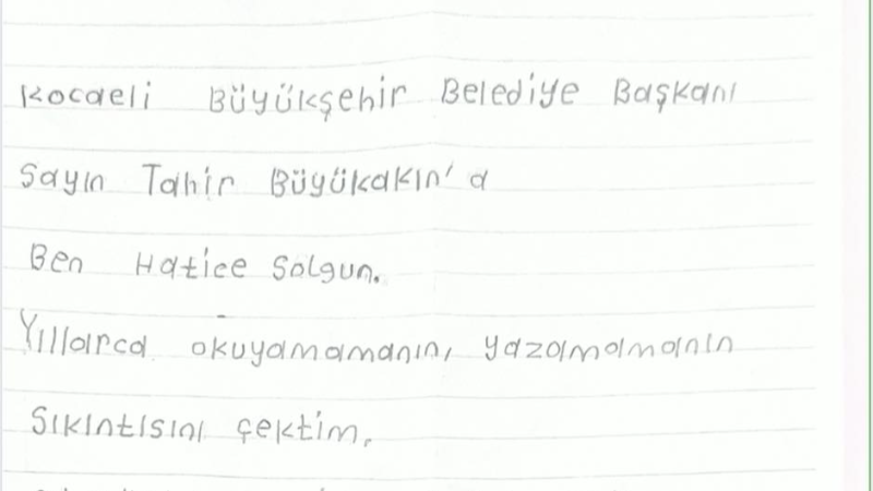 51 yaşında okuma yazma öğrendi, ilk mektubu duygulandırdı