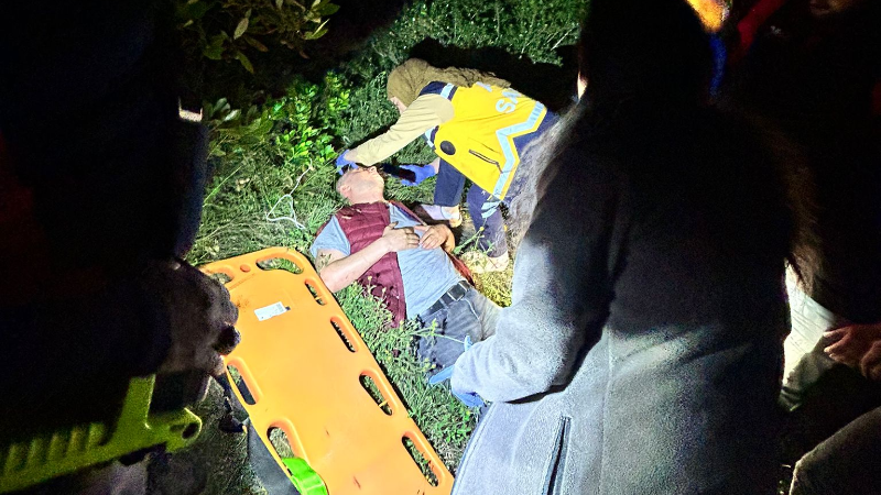 Ormanlık alanda kaybolan genç yarı baygın halde bulundu