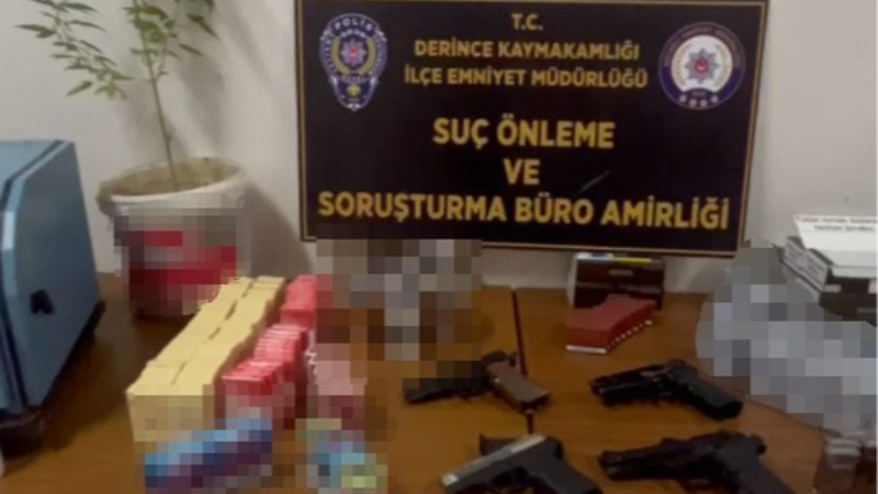 Kaçak tütüncüye operasyon: Silahlar ele geçirildi