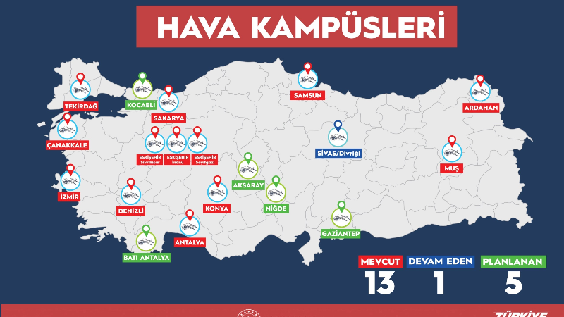 11 ilde havacılık kampüsü, Kocaeli’ye de geliyor