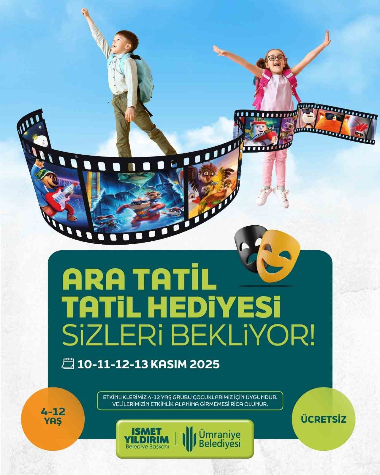 Ümraniye Belediyesi’nden çocuklara ara tatil hediyesi
