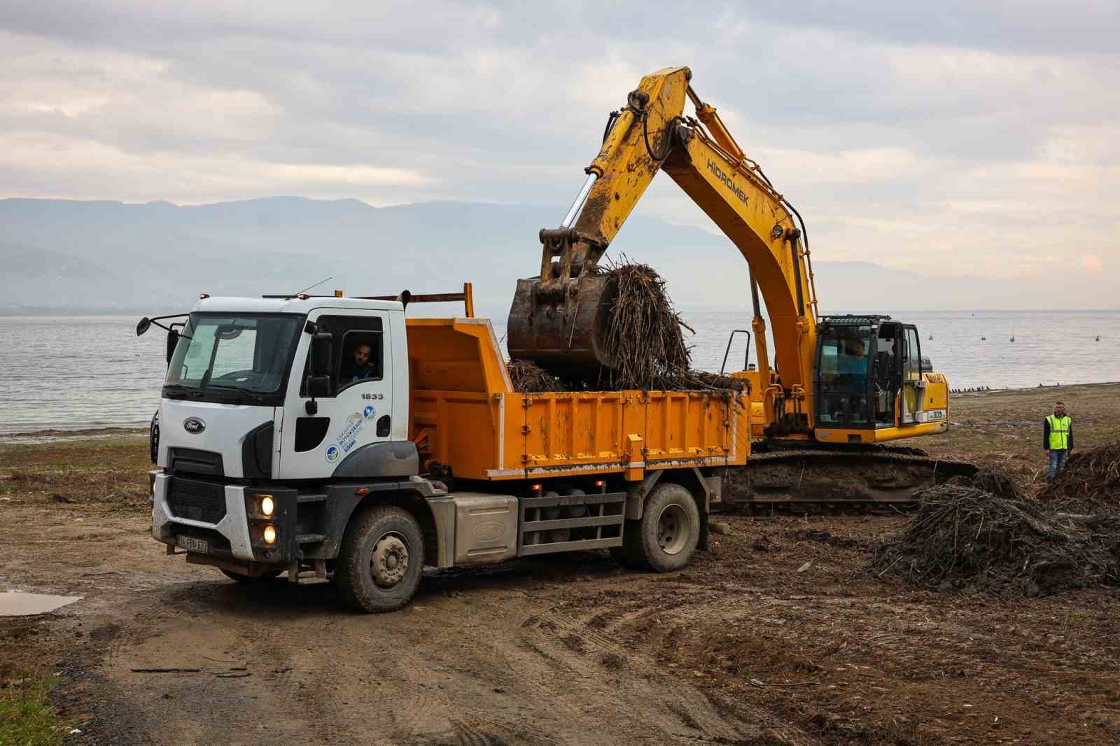 Sapanca Gölü kıyılarında ekosistemi koruyan temizlik
