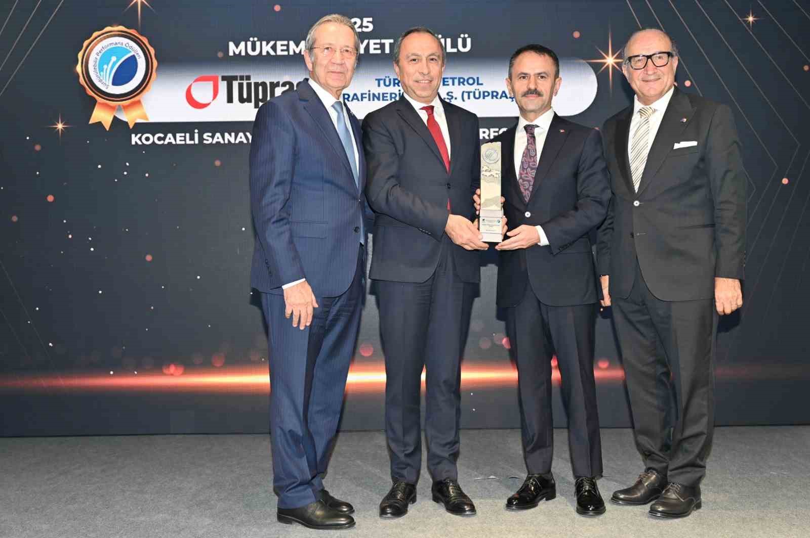 Tüpraş’a Kocaeli Sanayi Odası’ndan ‘Sürdürülebilirlikte Mükemmeliyet’ ödülü