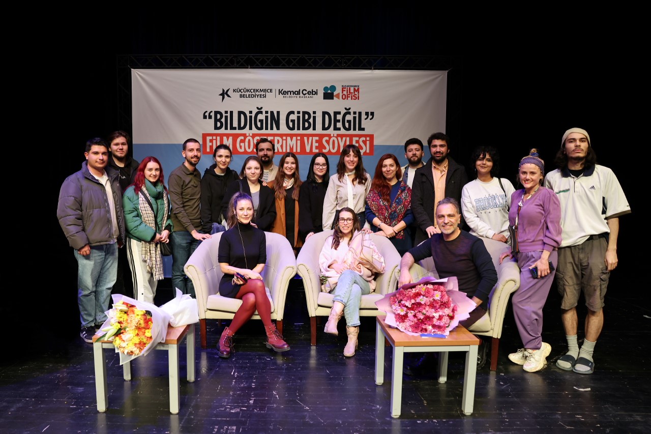 Ödüllü yapım "Bildiğin Gibi Değil" in film ekibi Küçükçekmece’deydi