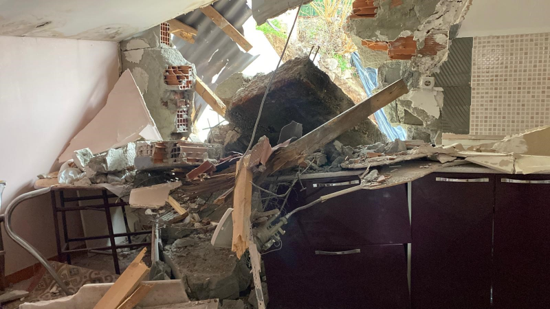 İstinat duvarı çökünce ortalık savaş alanına döndü