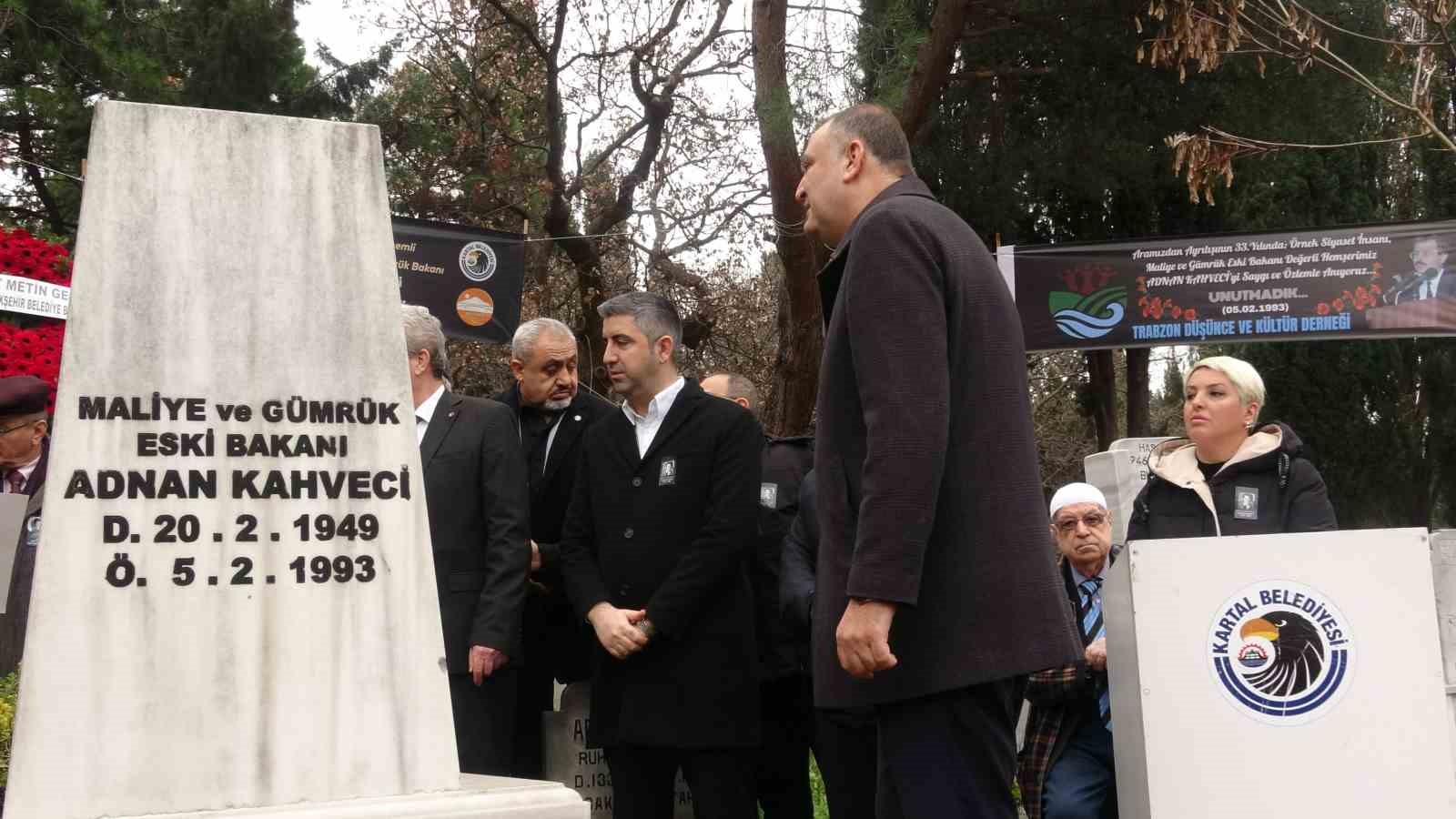 Adnan Kahveci ölümünün 33’üncü yılında kabri başında anıldı

