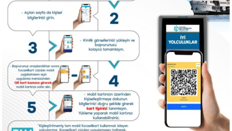 Kocaeli'de toplu ulaşımda online kart dönemi