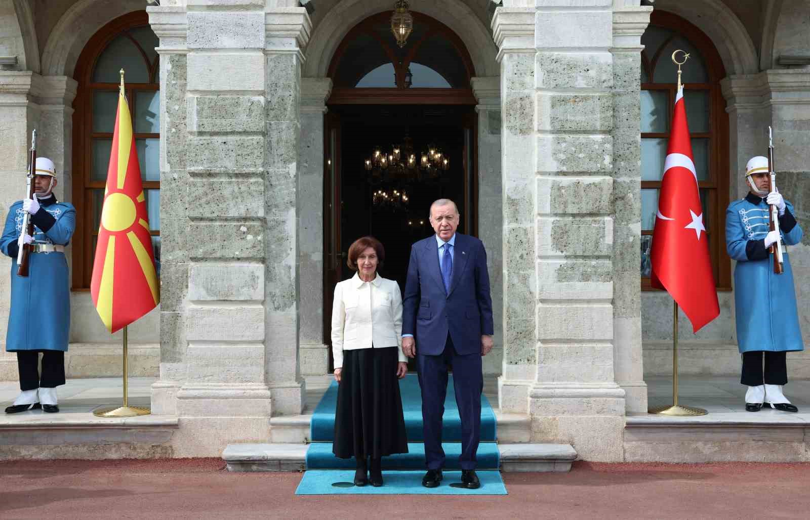 Cumhurbaşkanı Erdoğan, Kuzey Makedonya Cumhurbaşkanı Davkova ile görüştü