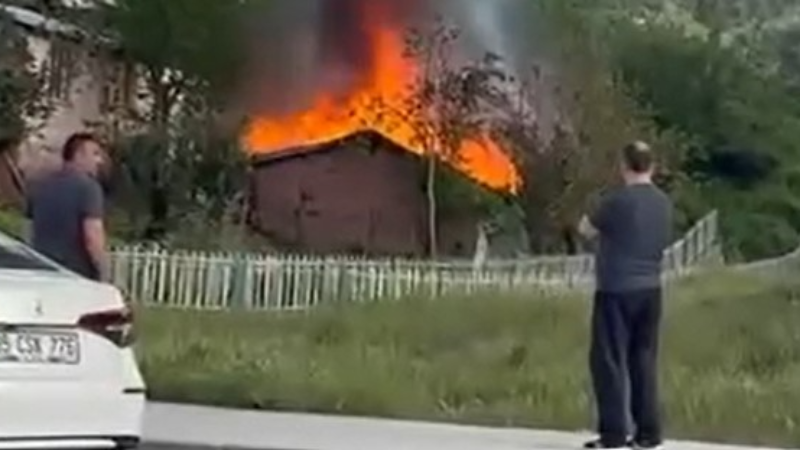 Müstakil ev alevlere teslim oldu