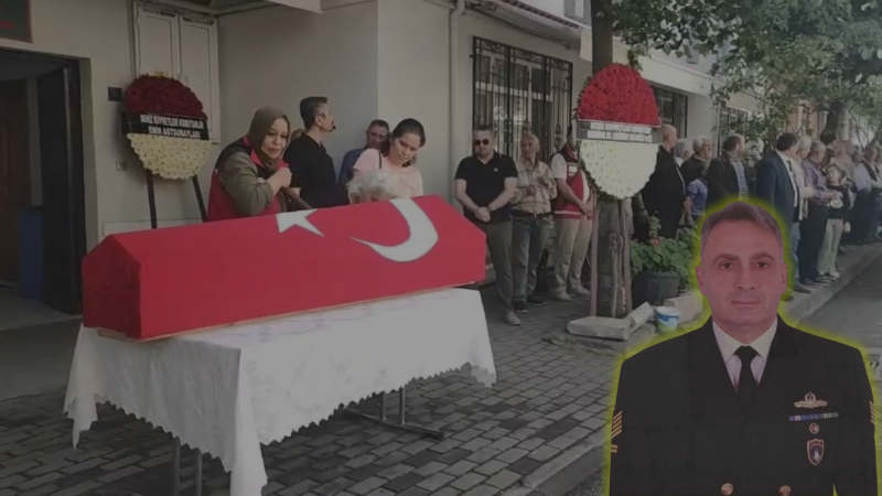 Kalp krizi geçiren Astsubay son yolculuğuna uğurlandı