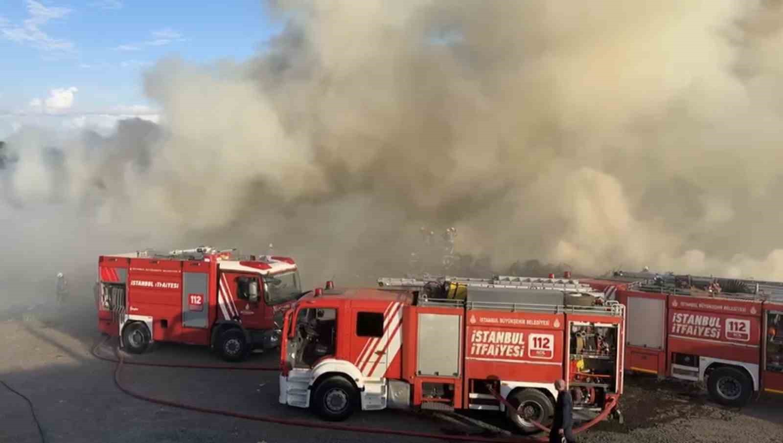 Ümraniye’de hayvan barınağı yakınında korkutan yangın
