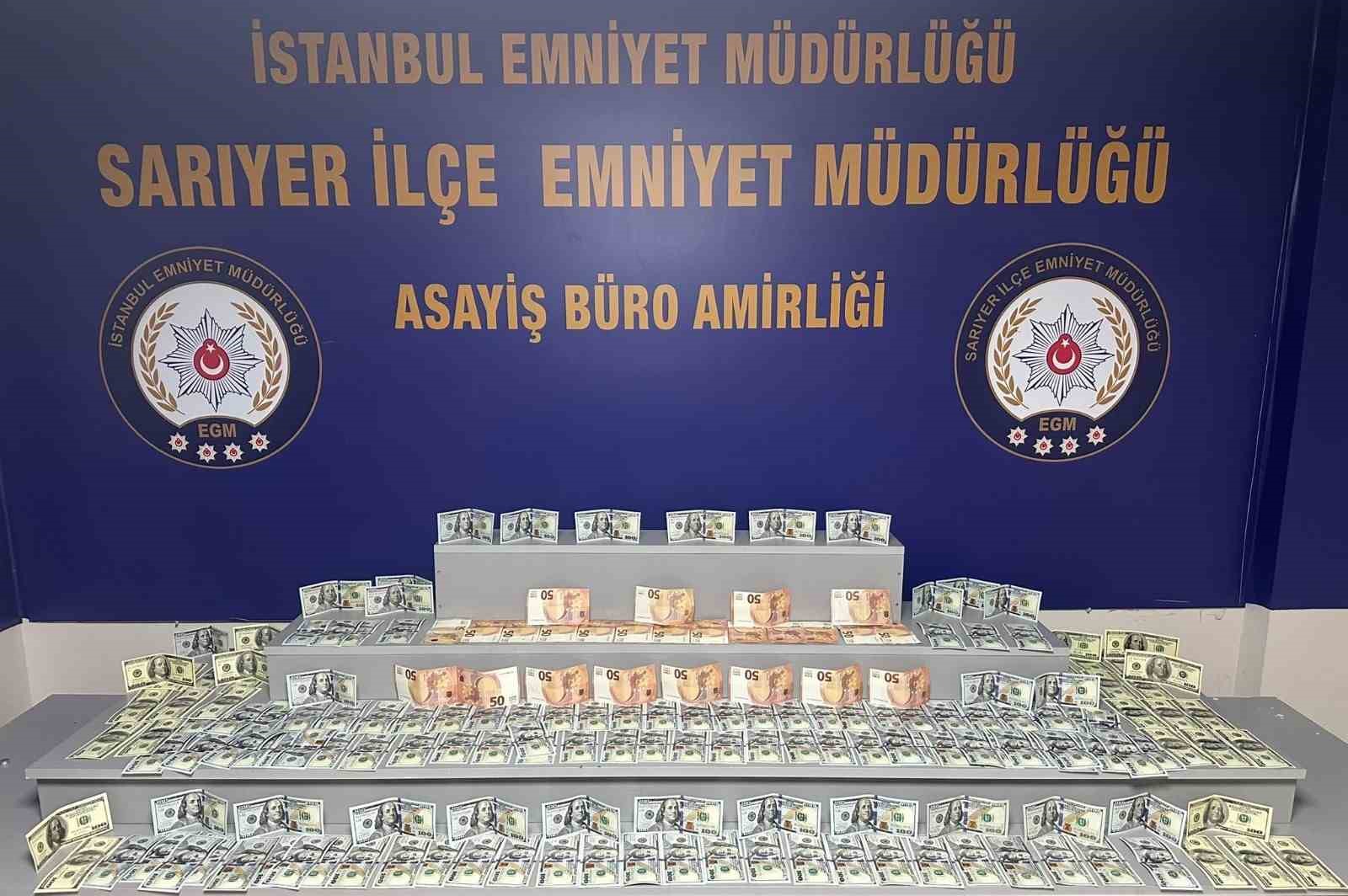 Sarıyer’de bir AVM’de 1 milyon TL’lik sahte dolar bozdurmaya çalışan şahıs yakalandı

