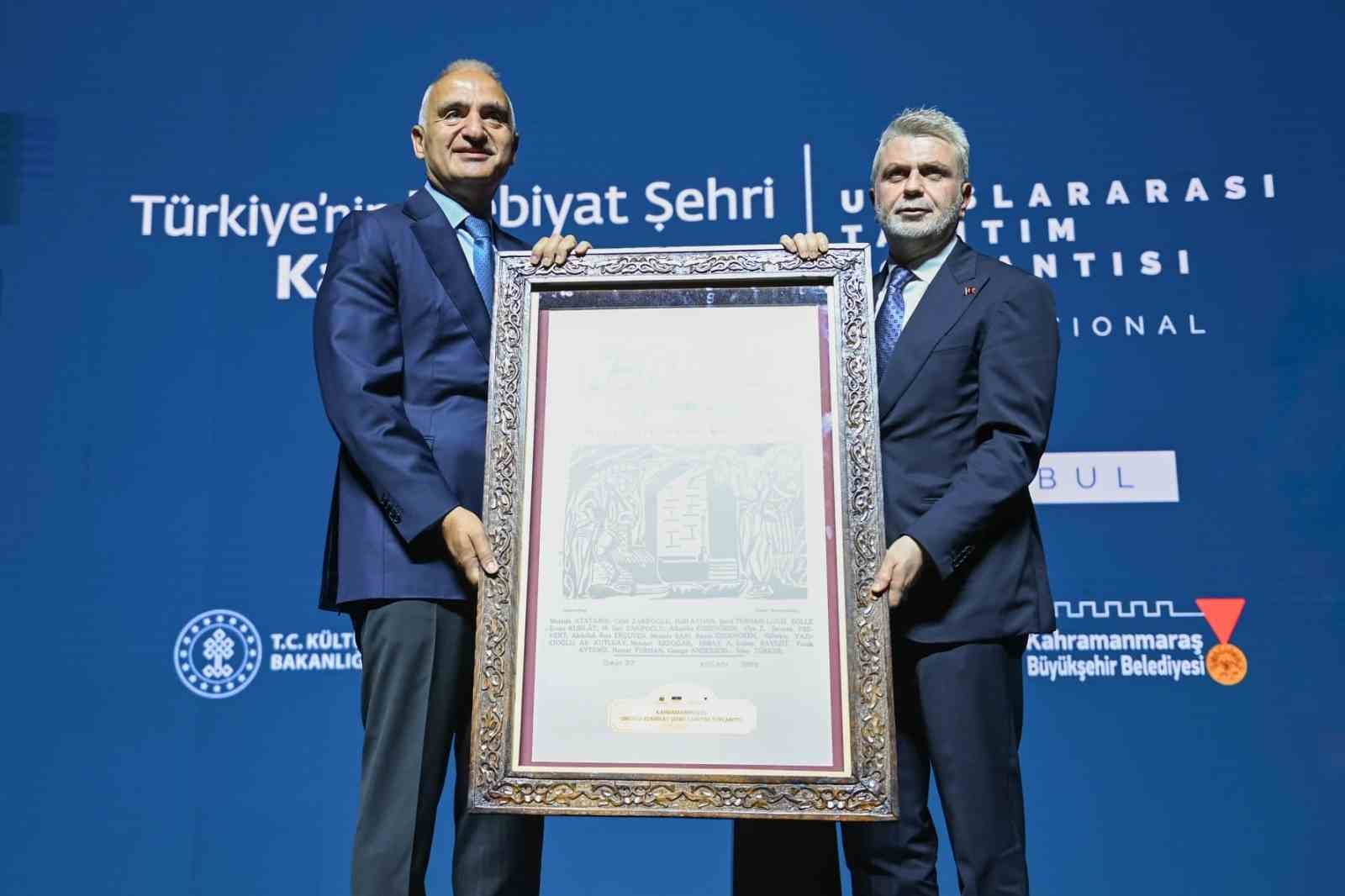 Kahramanmaraş UNESCO’nun ‘Edebiyat Şehri’ oldu
