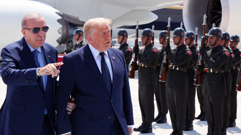 Cumhurbaşkanı Erdoğan, ABD Başkanı Trump'ı resmi törenle karşıladı