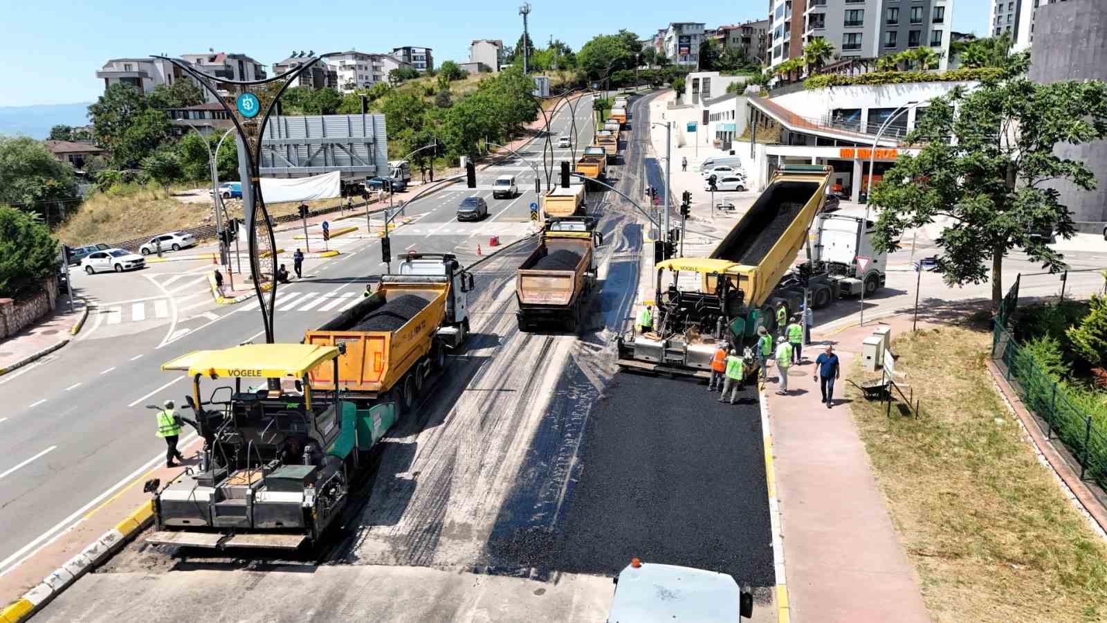 Santral Rampası’na 9 bin 350 tonluk asfalt dokunuşu