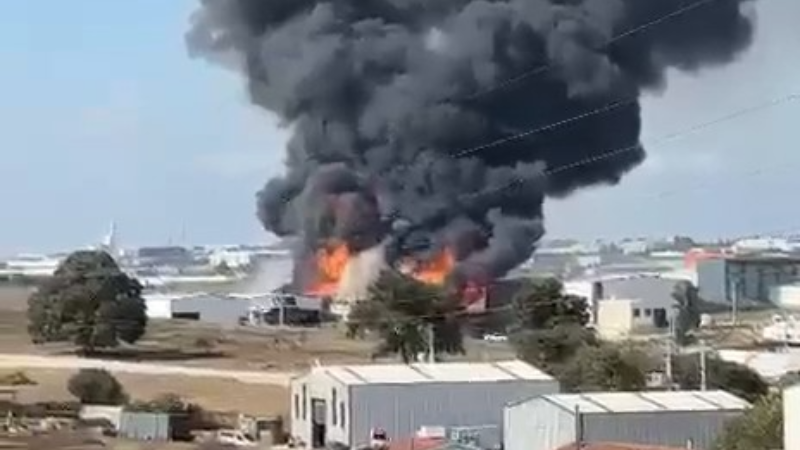 Gebze'de bulunan bir tesiste yangın çıktı