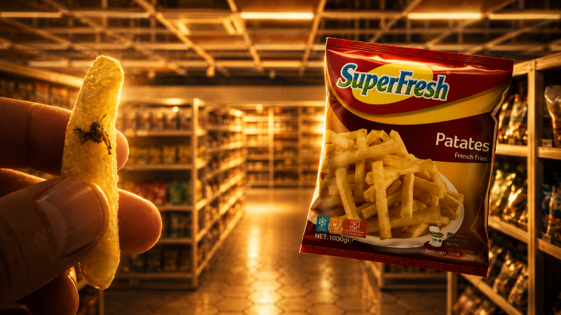 Patates paketinde şaşırtan görüntü: Ölü böcek çıktı