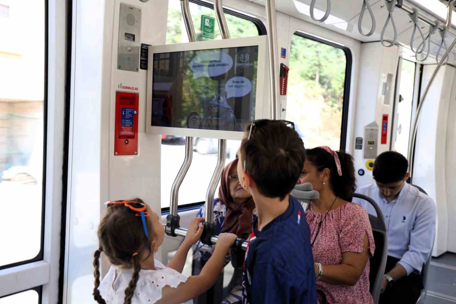 Tramvayda yolculuk kuralları animasyonlarla anlatılıyor
