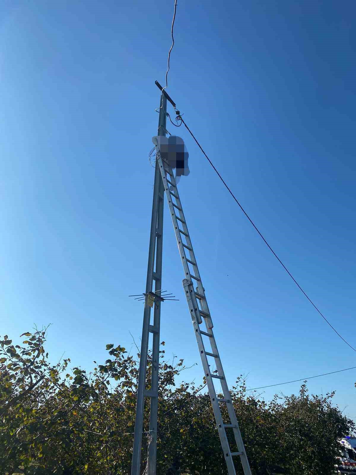 Çıktığı direkte akıma kapılan elektrikçi hayatını kaybetti
