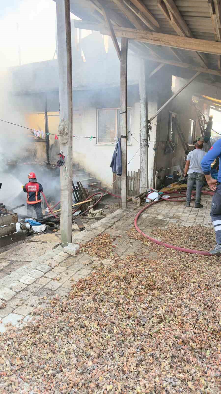 Sakarya’da iki katlı evde çıkan yangın paniğe neden oldu