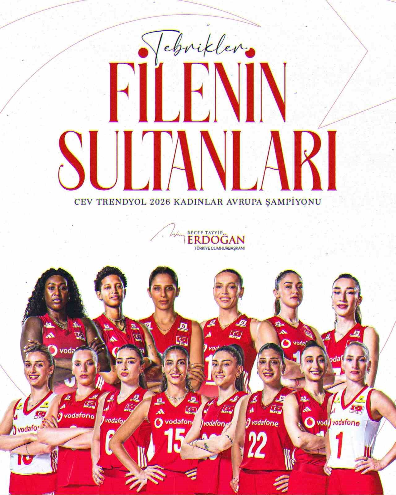 Cumhurbaşkanı Erdoğan’dan ’Filenin Sultanları’na tebrik
