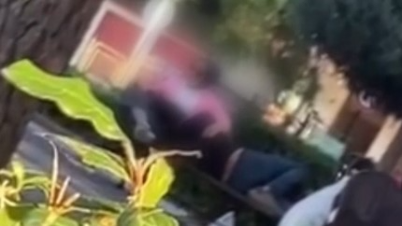 Çocuk parkında tepki çeken görüntüler