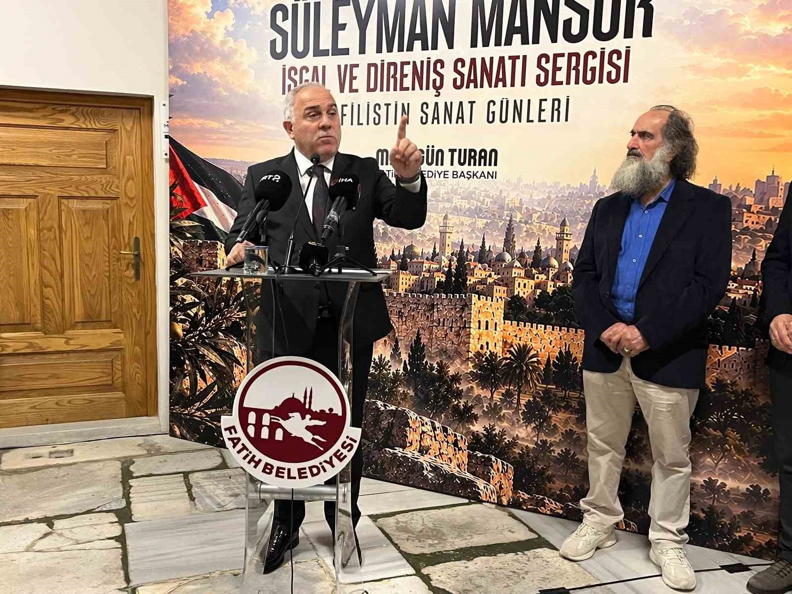 Fatih’te Filistin Sanat Günleri kapsamında "İşgal ve Direniş Sanatı" sergisi açıldı
