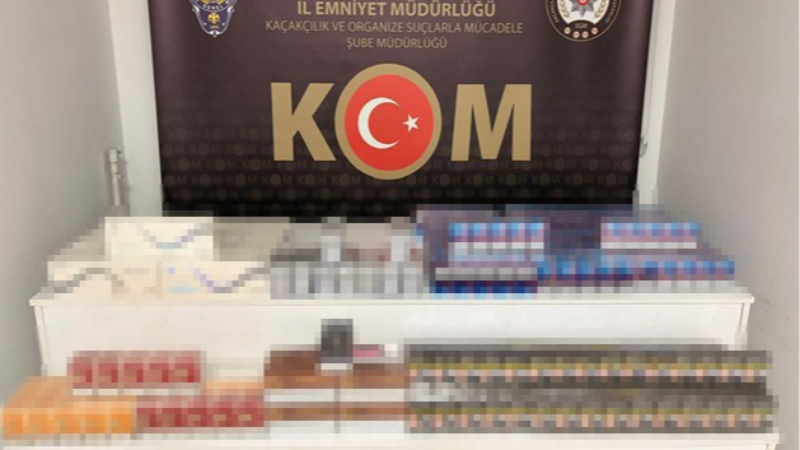 Bin 410 paket kaçak sigara ve 90 paket tütün ele geçirildi