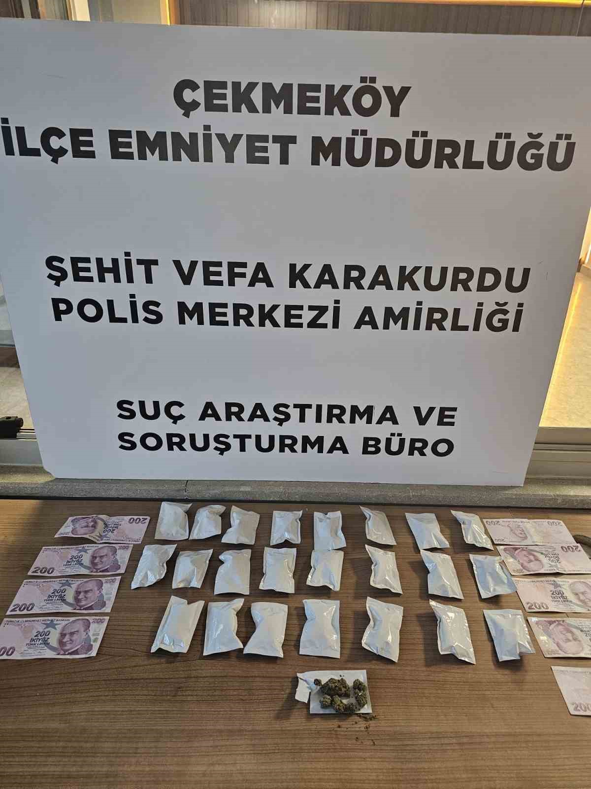 Çekmeköy’de otomobilin gizli bölmesinde uyuşturucu ele geçirildi