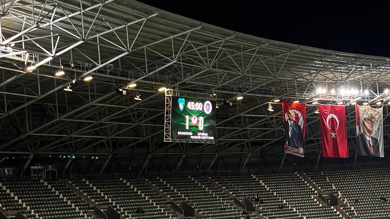 Kocaelispor yarıyı 1-0 önde kapattı