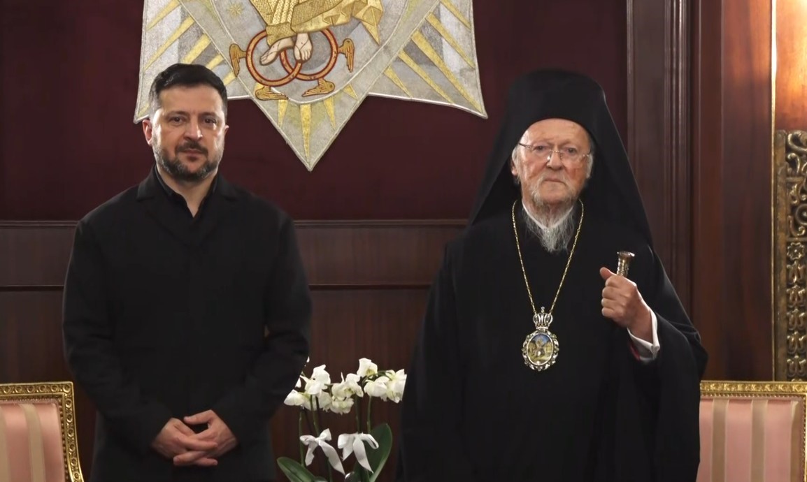 Ukrayna Devlet Başkanı Zelenskiy, Patrik Bartholomeos ile bir araya geldi