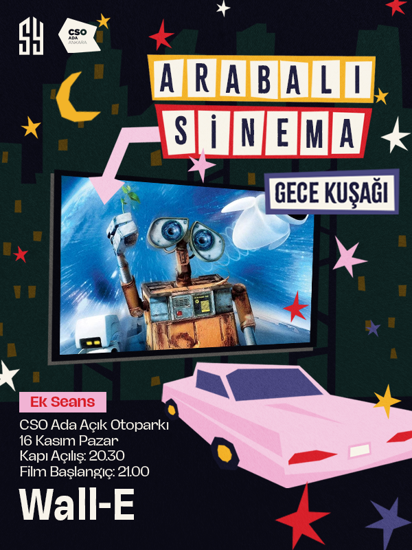 Arabalı Sinema Gece Kuşağı Wall-e (Altyazılı) - Kocaeli Duysun - Şehre Dair Her Şey