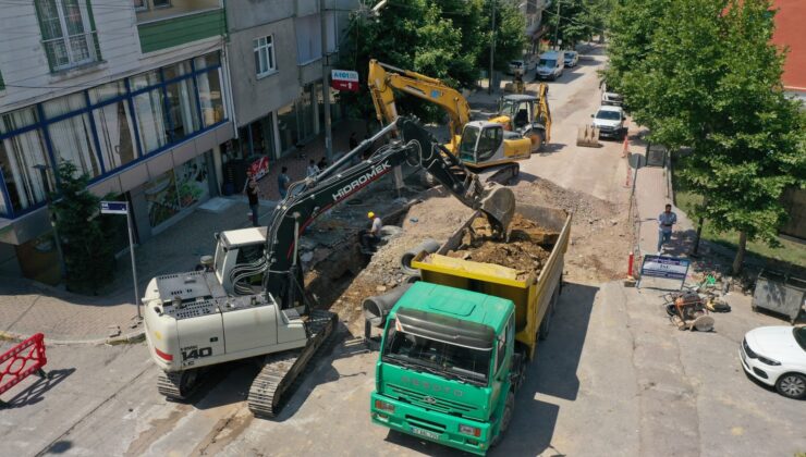 İstiklal Caddesi’nde altyapı çalışması devam ediyor