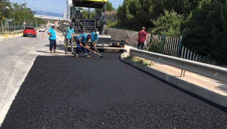 Umuttepe yolundaki bozulmaya hızlı müdahale