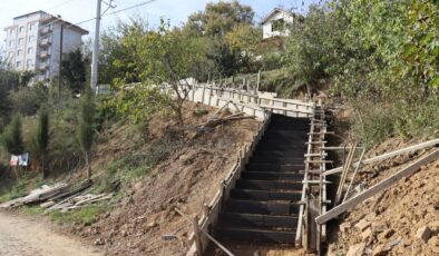 Çayırköy’e 14 metre uzunluğunda yeni merdiven