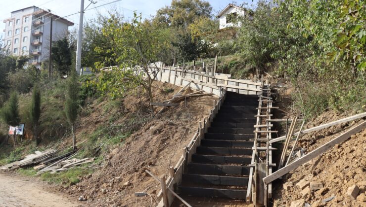 Çayırköy’e 14 metre uzunluğunda yeni merdiven