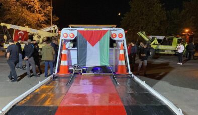 Kocaeli’de sürücüler İsrail’i protesto etti