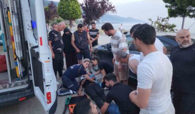 Yalova Esenköy’de motosikletten düşen sürücü yaralandı