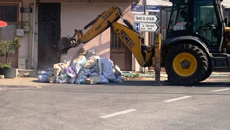 Dilovası’nda molozlar toplanıyor