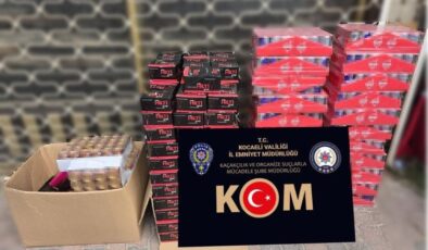 Kocaeli’de 940 paket gümrük kaçağı sigara ele geçirildi