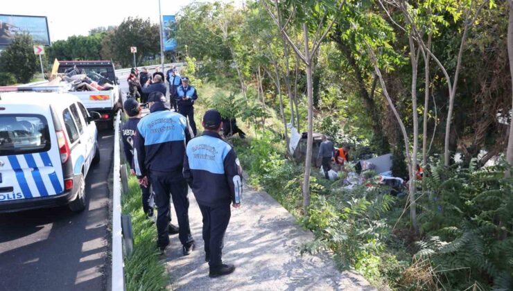 Bakırköy Belediyesi Zabıt Müdürlüğü ekipleri çevre düzenine uygunsuz barınma alanlarına müdahale ediyor