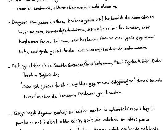 Erzan’dan duruşma öncesi mahkeme heyetine mektup: Erzan iddiaları kabul etmedi, bir çok ismi tefecilikle suçladı